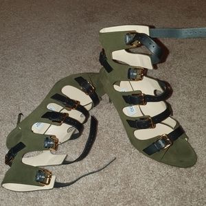 Jimmy Choo,  army green/black color, size 41